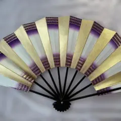 伝統的日本舞踊用扇子 紫と金