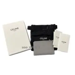 CELINE ジップ付きカードホルダー/スムースカーフスキン