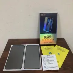 ＊iPhone15Plus 覗き見防止 フィルム 強化ガラス 2枚