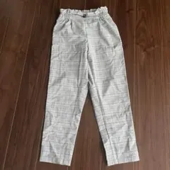 GU チェック柄 ストレートパンツ 150