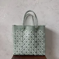 【新品未使用】オアハカバッグ カゴバッグ メルカドバッグ green L