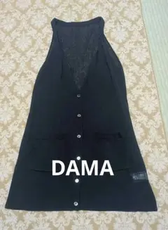 【美品】ダーマコレクション ノースリーブカーディガン ジレ ベスト 紺 DAMA