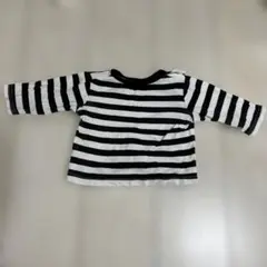 ボーダーシャツ 前ホック付き