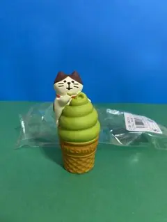 デコレコンコンブル　ちびねこ抹茶ソフト