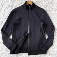 極美品　ムッシュニコル　エクストラ　ウール　ドライバーズニット　ダブルジップ　M