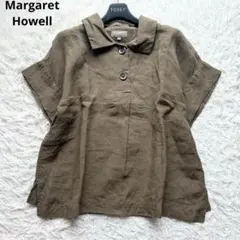 美品♡ マーガレットハウエル リネン100% シャツ カーキ 定価約3万