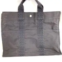 良品 エルメス HERMES トートバッグ キャンバス 男女兼用