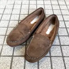 【美品】UNITED ARROWS GLR ファーウォームモカシン S 22.5