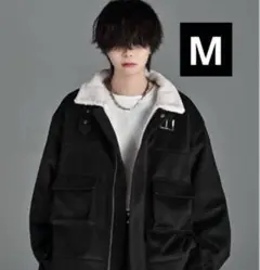 ADRER B-3 melton / boa flight jacket 黒　M