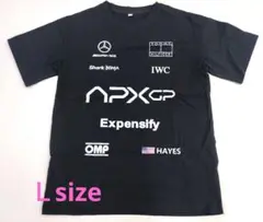 映画　F1　エフワン　海外グッズ　APXGP ロゴプリント Tシャツ 黒 L