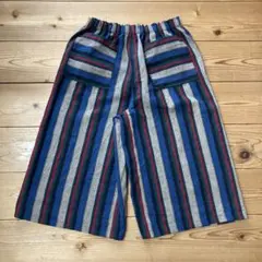 <ハンドメイド> ガウチョパンツ　館林木綿　⭐︎未使用