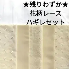 【人気セット】生地 綿 アイボリー きなり アイボリー 花柄レース 刺繍レース
