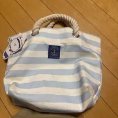ストライプ柄トートバッグ