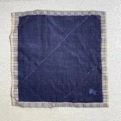 BURBERRY　バーバリー　ミニテリー　ハンドタオル　ネイビー　約30cm