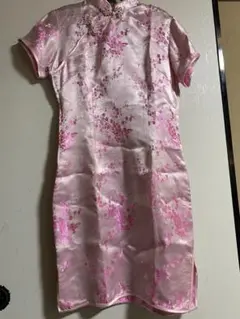 ・:*ピンク 花柄刺繍 チャイナドレス ・:*