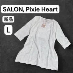 SALON, Pixie Heart 五分袖レーストップス Lサイズ 新品