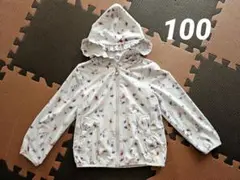 any FAMエニィファム★UV加工サラサラパーカー100★花柄 リボン フリル