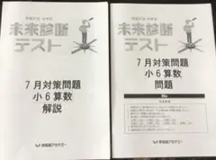 未来診断テスト対策問題　2025年　7月(小6算数)
