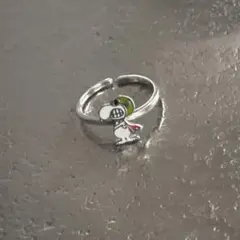 美品 スヌーピー リング