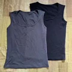 2枚セット Lサイズ タンクトップ 2枚セット グレー ブラック