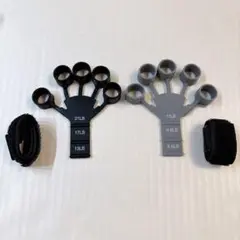筋トレ フィンガーパワー 2個 フィンガー トレーナー 握力　グレー ブラック