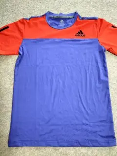 adidas スポーツシャツ M オレンジ、青