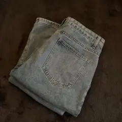 Anchor Smith セミワイド ルーズストレートデニムパンツ　　ブルー