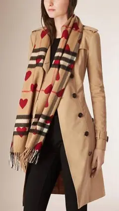 BURBERRY バーバリー カシミヤハートマフラー チェック