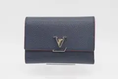 LOUIS VUITTON 三つ折り財布 ポルトフォイユ カプシーヌ ネイビー