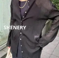 コットンシアー楊柳2WAYトップス　サイズF　　SHENERY　シーナリー