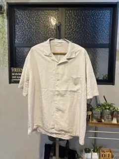 センスオブプレイス　ベージュ 半袖レーヨンシャツ　Ｌサイズ　 アーバンリサーチ