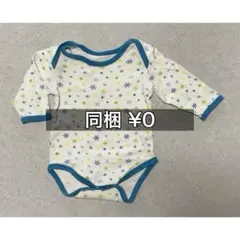 雪の結晶模様 長袖ロンパース ＊70サイズ