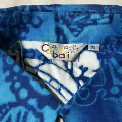 Cabali アロハシャツ XL ブルー 花柄 レーヨン リゾート 即売り価格