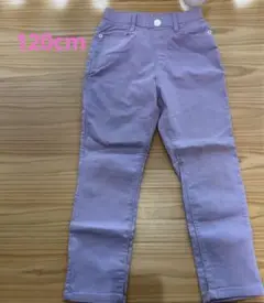 女の子　ボトムス　120 パープル　ストレッチ