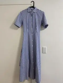 Maker's Shirt鎌倉 半袖ドレスシャツワンピース ストライプ