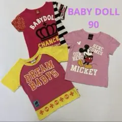 ☆BABYDOLL/ベビードール☆90㎝☆半袖Tシャツ 3枚セット ディズニー