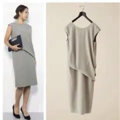 ナノユニバース FO Iライン タックワンピース 定サイズ36 美品