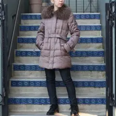 BURBERRY LONDON バーバリーロンドンファー付ダウンコート