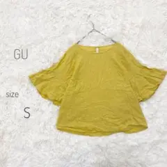 GU【ジーユー】リネンブレンドフレアスリーブブラウス　ap1445