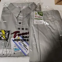 Tomoe Sakura 長袖ワークシャツ L アースグリーン　上下セット