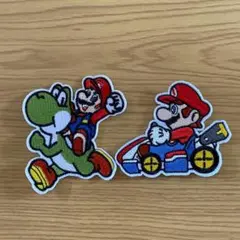 スーパーマリオアイロンワッペン2枚セット　大きめ