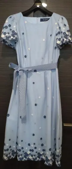 M'S GRACY　水色 刺繍入り 半袖ワンピース　新品未使用