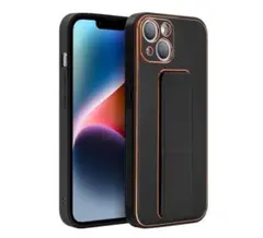 iPhone12 スマホケース　ブラック　スマホカバー　スタンド　ベルト