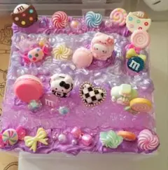 ハンドメイド　白猫　二段小物入れ