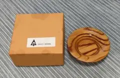 クラフト アリオカ　木製円形茶托5枚セット
