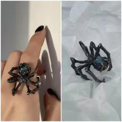 やみかわいいリング 魔蜘蛛リング ブラック指輪