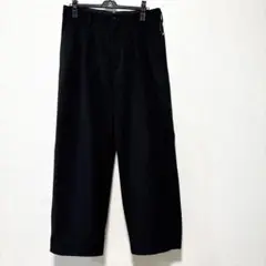 グリーンレーベルリラクシング　メンズ　パンツ スラックス ワイド　ブラック L
