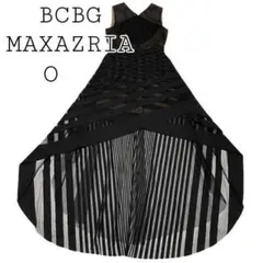 独創✨BCBGマックスアズリア シースルークロスレース ロングワンピースドレス