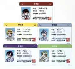 カラフルピーチ　からぴち学園　トレーディング　学生証　カード　5枚