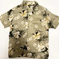 美品✨ALOHA SHIRTS アロハシャツ 半袖 Mサイズ カーキ レーヨン